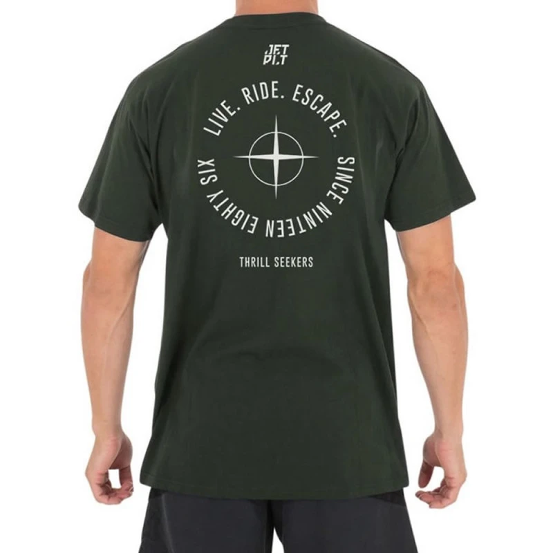 Tee-shirt Jetpilot Seekers Manches Courtes Vert 2 Tee-shirt Jetpilot Seekers Manches Courtes Vert – Image 2